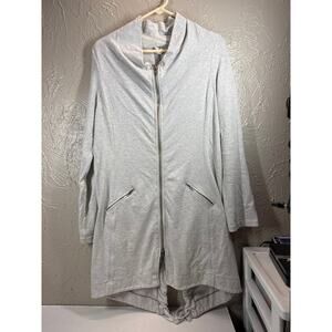 Free People We The Free Long Gray Sweatshirt Moto Zip Jacket Womens‎ Size Small